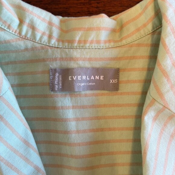 Everlane Oxford Popover Organic Cotton Cropped Bolero Style Top - Picture 3 of 8